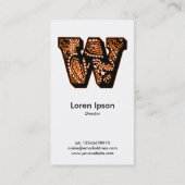 ペイズリーモノグラム – W 名刺 (裏面)