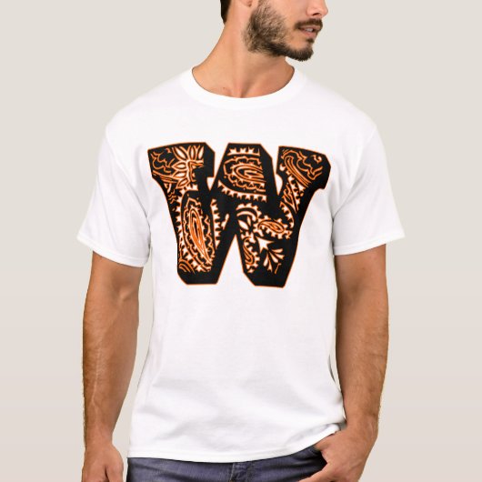 ペイズリーモノグラム – W Tシャツ (正面)
