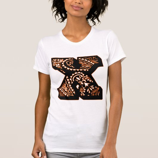 ペイズリーモノグラム – X Tシャツ (正面)