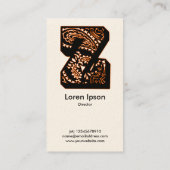 ペイズリーモノグラム – Z 名刺 (裏面)