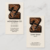 ペイズリーモノグラム – Z 名刺 (正面/裏面)