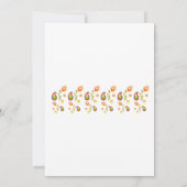 ペイズリーロータスフラワーインディアン婚約パーティ 招待状 (裏面)