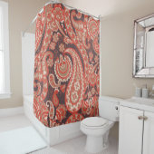 ペイズリーヴィンテージシームレスパターン。幻想的な花 シャワーカーテン (インサイチュ)