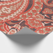 ペイズリーヴィンテージシームレスパターン。幻想的な花 ラッピングペーパー (角)