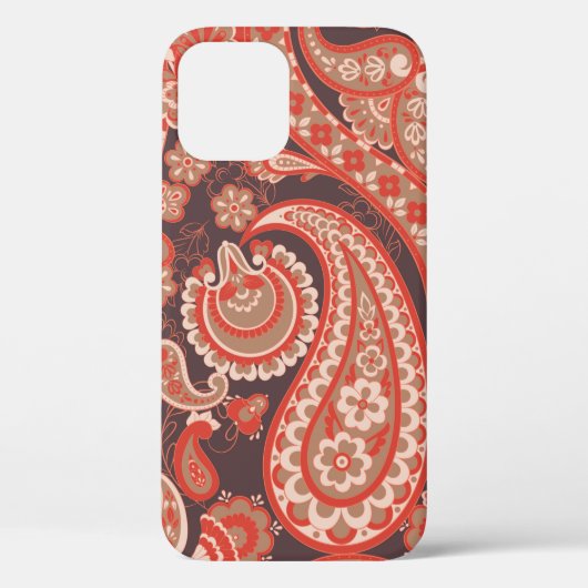 ペイズリーヴィンテージシームレスパターン。幻想的な花 Case-Mate iPhoneケース (裏面)