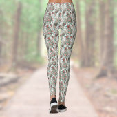 ペイズリーヴィンテージルックバラブルガンディーグリーンハウスホテル レギンス