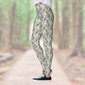 ペイズリーヴィンテージルックバラブルガンディーグリーンハウスホテル レギンス