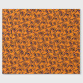 ペイズリー予測できなアイパターン不気味な面白いハロウィーン ラッピングペーパー (フラット)