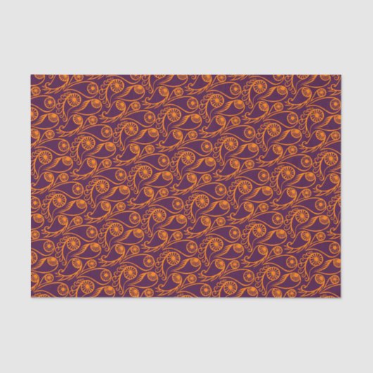 ペイズリー予測できなアイパターン不気味な面白いハロウィーン 薄葉紙 (正面)