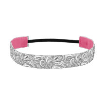 ペイズリー入り手描き柄ヘアバンド