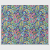 ペイズリー包装紙 ラッピングペーパー (フラット)