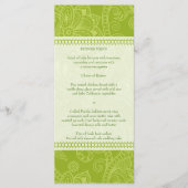 ペイズリー印象緑のメニューラックカード メニュー (正面)