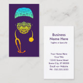 ペイズリー名刺で覆われた虹 名刺 (正面/裏面)