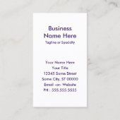 ペイズリー名刺で覆われた虹 名刺 (裏面)