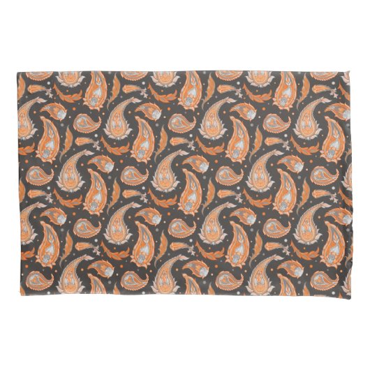 ペイズリー型 枕カバー (正面)