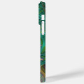 ペイズリー孔雀エレガント羽ブルーグリーン金ゴールド Case-Mate iPhoneケース (裏面 / 左)