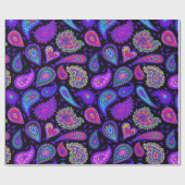 ペイズリー完かわいらし全 ラッピングペーパー (フラット)