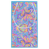 ペイズリー数々のパーソナライズされた スモールペーパーバッグ (裏面)