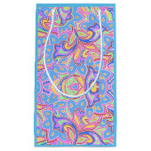 ペイズリー数々のパーソナライズされた スモールペーパーバッグ (正面)