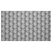 ペイズリー柄、シルバーグレー/グレーと白 ファブリック (ファットクォーター)