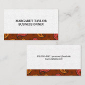 ペイズリー柄 | ドット柄 名刺 (正面/裏面)