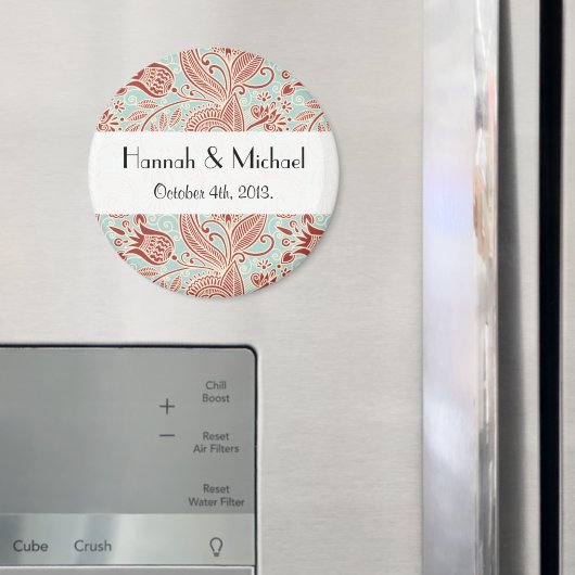 ペイズリー柄, ペルシャペイズリー, ボテー, 結婚式 マグネット (インサイチュ (冷蔵庫))