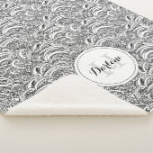 ペイズリー模様インクモノ名シェルパ毛布 シェルパブランケット (3/4)