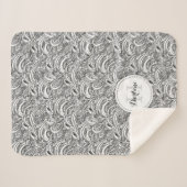 ペイズリー模様インクモノ名シェルパ毛布 シェルパブランケット (正面(横))