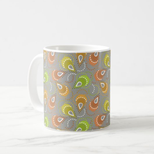 ペイズリー模様 コーヒーマグカップ (正面左)