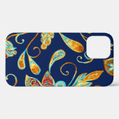 ペイズリー水彩花模様タイル:花, f Case-Mate iPhoneケース (裏面 (横))