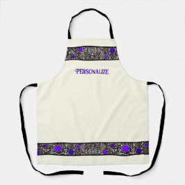 ペイズリー水玉模様 エプロン