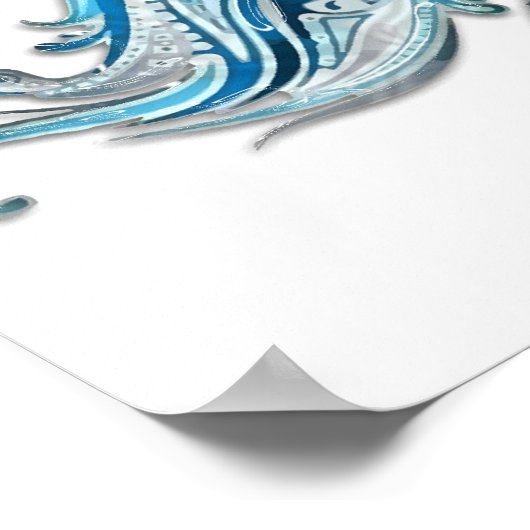 ペイズリー流魚 ポスター (角)