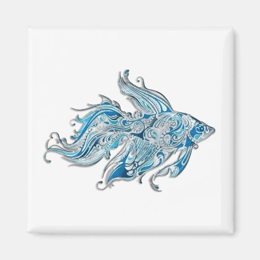 ペイズリー流魚 マグネット (正面)