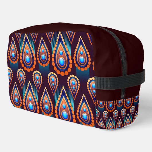 ペイズリー状カラフルの宝石パターン ドップキット (左コーナー)