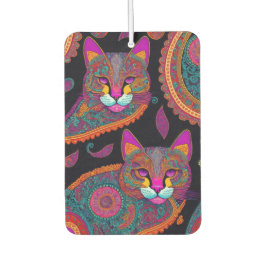 ペイズリー猫ちゃん カーエアーフレッシュナー