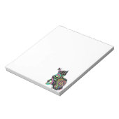 ペイズリー猫と蝶 ノートパッド (回転)