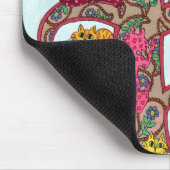 ペイズリー猫の木 マウスパッド (コーナー)