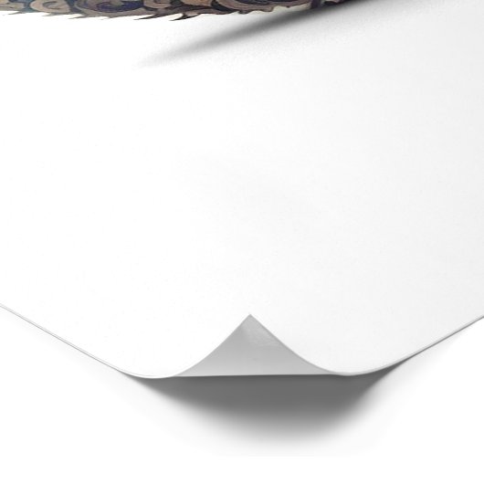 ペイズリー猫 ポスター (角)