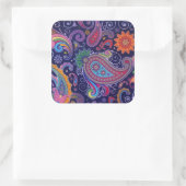 ペイズリー紫 スクエアシール (バッグ)