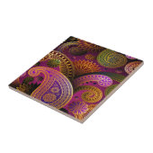 ペイズリー紫 タイル (側面)