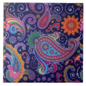 ペイズリー紫 タイル (正面)