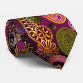 ペイズリー紫 ネクタイ (ロール)