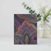 ペイズリー紫 ポストカード (スタンド正面)