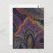 ペイズリー紫 ポストカード (正面/裏面)