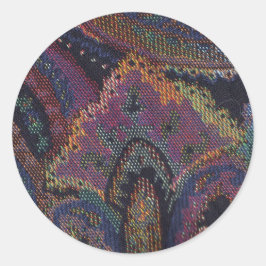 ペイズリー紫 ラウンドシール