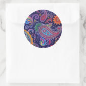 ペイズリー紫 ラウンドシール (バッグ)
