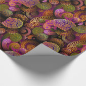 ペイズリー紫 ラッピングペーパー (角)