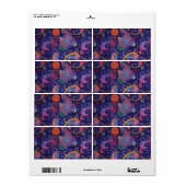 ペイズリー紫 ラベル (フルシート)