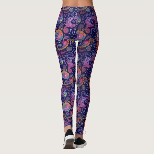 ペイズリー紫 レギンス (裏面)