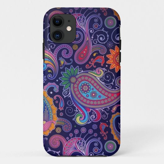 ペイズリー紫 Case-Mate iPhoneケース (裏面)